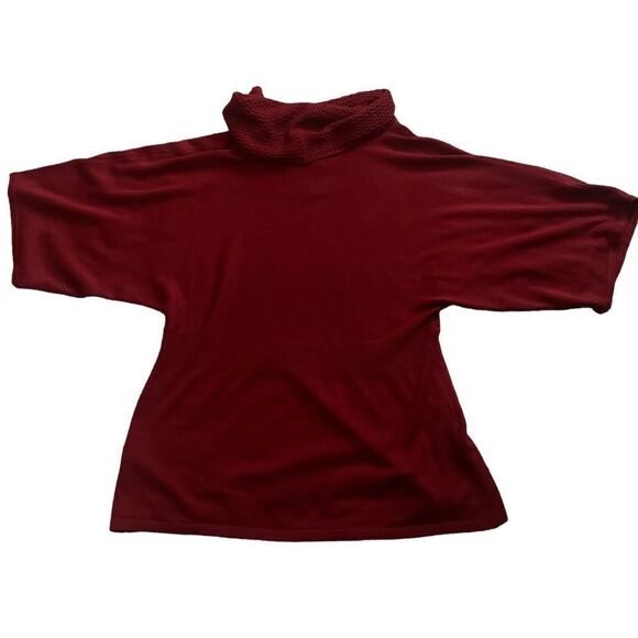 Christopher & Banks Burgundy Red Cowl Neck Tunic Sweater Size Large - Picture 7 of 9